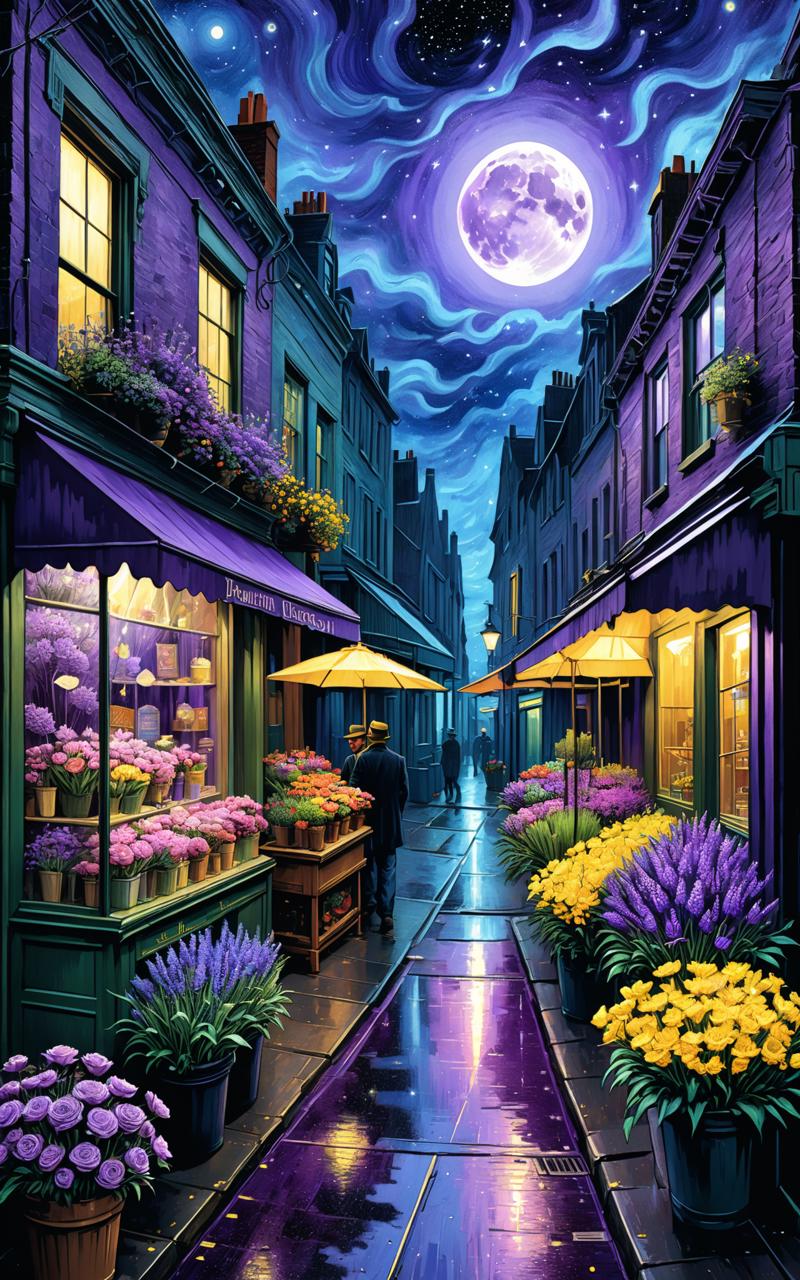 05980-3933954972-8k Scary haunted sinister creepy abandoned flower shop Street purple flowers soft watercolors painting illustration Colored penc.png